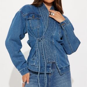 Denim Wrap Jacket - Blue